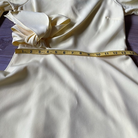 This Girl Fit and Flare dress Butter Yellow Tie Waist Size S Above knee Cocktail - Picture 8 of 14